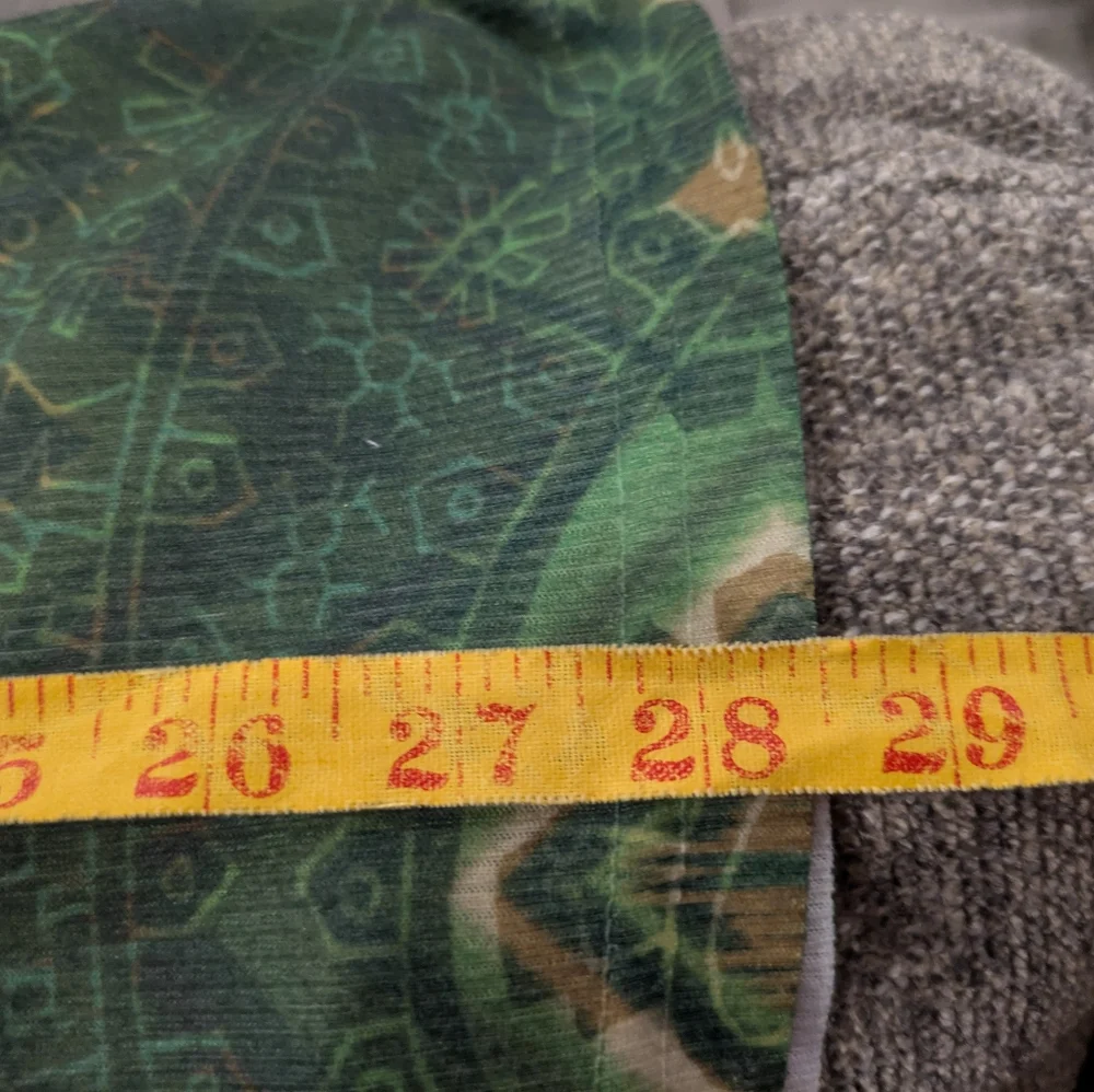 Jane Ashley Green Patterned Women's Top, size 3X - Picture 8 of 9